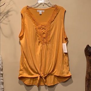 NWT New York Laundry Yellow Tank